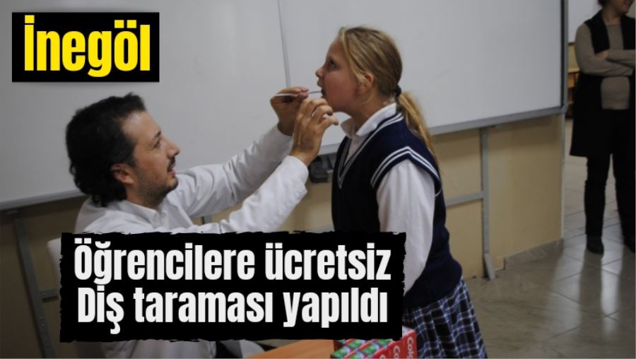 Öğrencilere ücretsiz olarak diş taraması yapıldı
