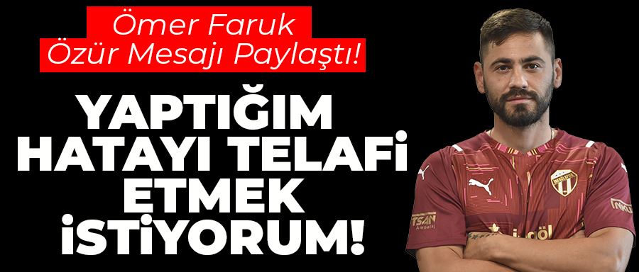 Ömer Faruk Ermeç İnegölspor camiasından özür diledi..	