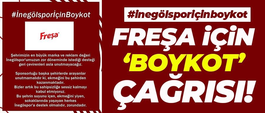 İnegölspor taraftarlarından Freşa için boykot çağrısı!