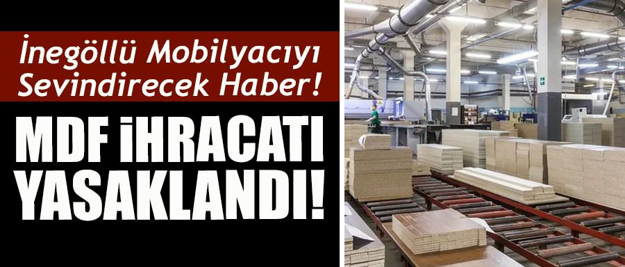 İnegöllü mobilyacıya güzel haber! MDF ve yonga levha ihracatı yasaklandı!