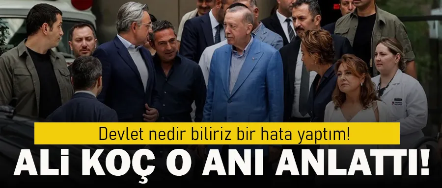 Ali Koç Cumhurbaşkanı Erdoğan ile yan yanayken elinin cebinde olması hakkında konuştu!