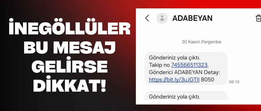 Adabeyan kargo mesajlarına dikkat!