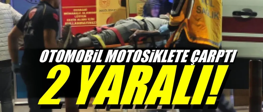 Otomobil ile motosiklet çarpıştı!