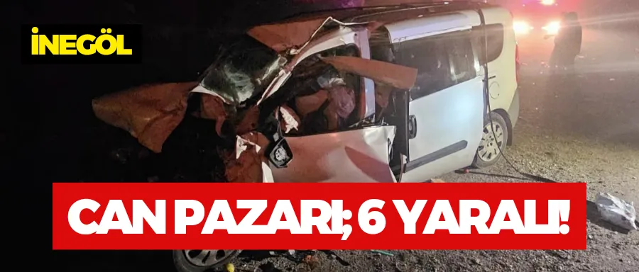 İnegöl-Domaniç yolunda feci kaza! 6 yaralı..