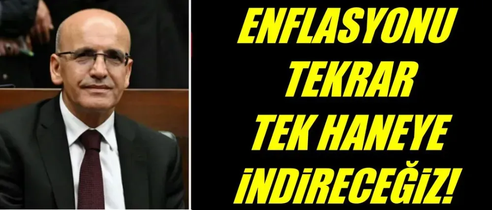 Mehmet Şimşek: Enflasyonu tek haneye indireceğiz	