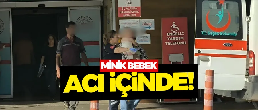 Küçük çocuğun üzerine su devrildi!