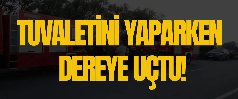 Tuvaletini yaparken dereye uçtu!