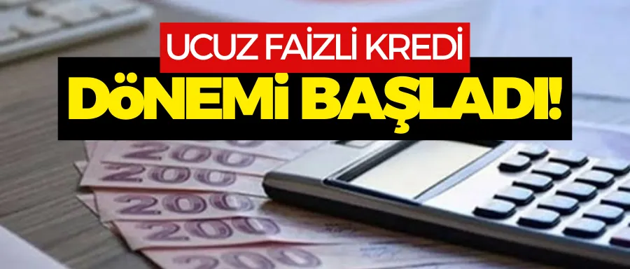 Ucuz faizli kredi dönemi başladı!