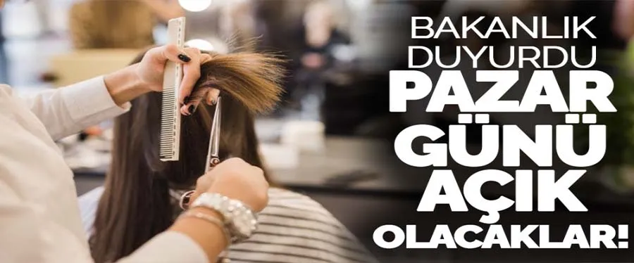 Kadın kuaförleri pazar günleri kapanmayacak!
