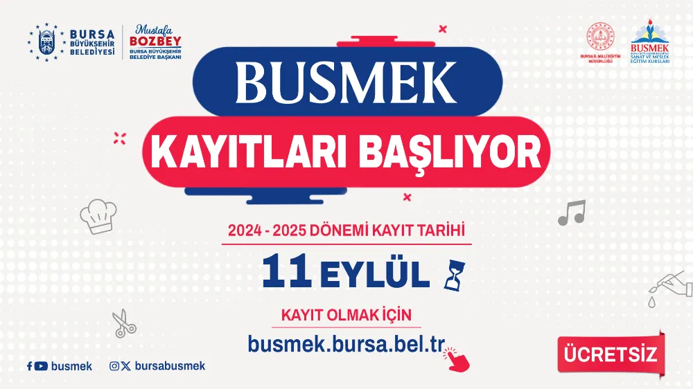 BUSMEK’te yeni dönem kayıtları başladı