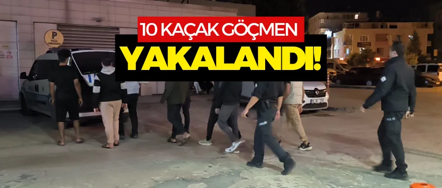 10 kaçak göçmen yakalandı 