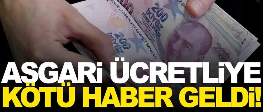 Asgari ücretliye kötü haber geldi!