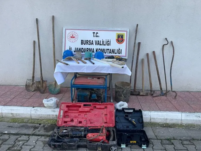 Bursa’da Jandarmadan Kaçak Kazılara Geçit Yok