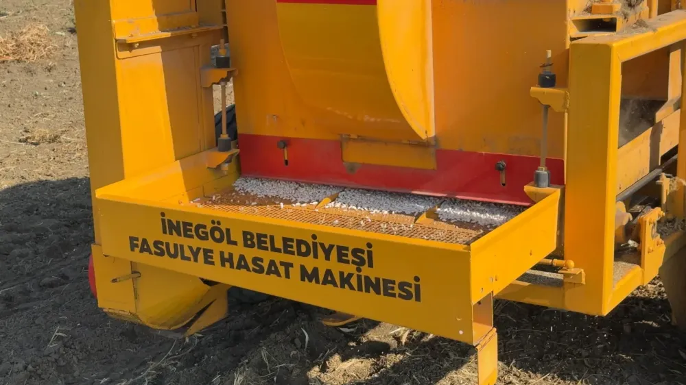 İnegöl’ün Cerrah Kuru Fasulyesinde Hasat Zamanı