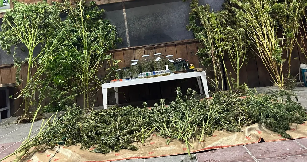 İnegöl’de samanlık altından uyuşturucu ve silah çıktı