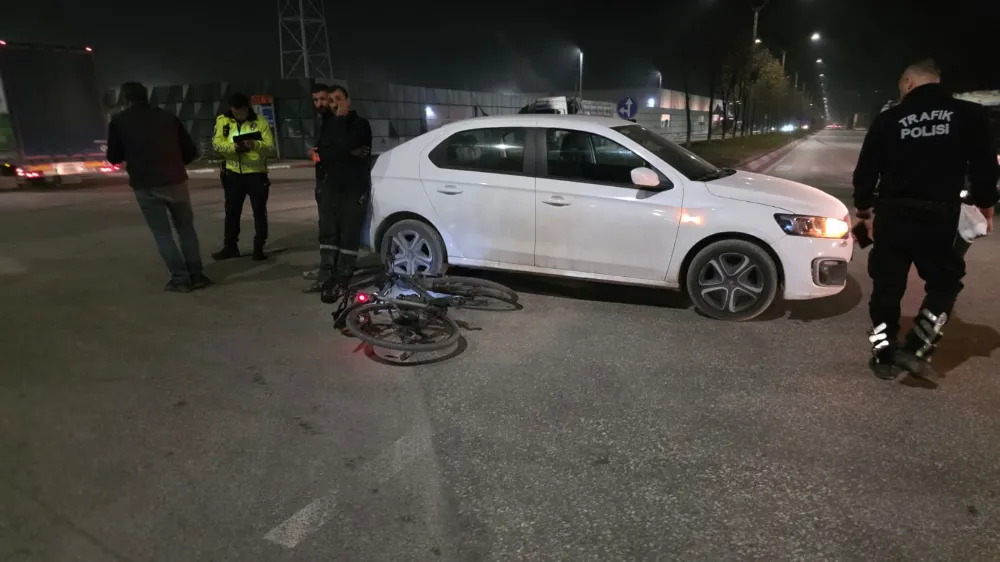 İnegöl OSB’de otomobil ile bisiklet çarpıştı: 1 yaralı