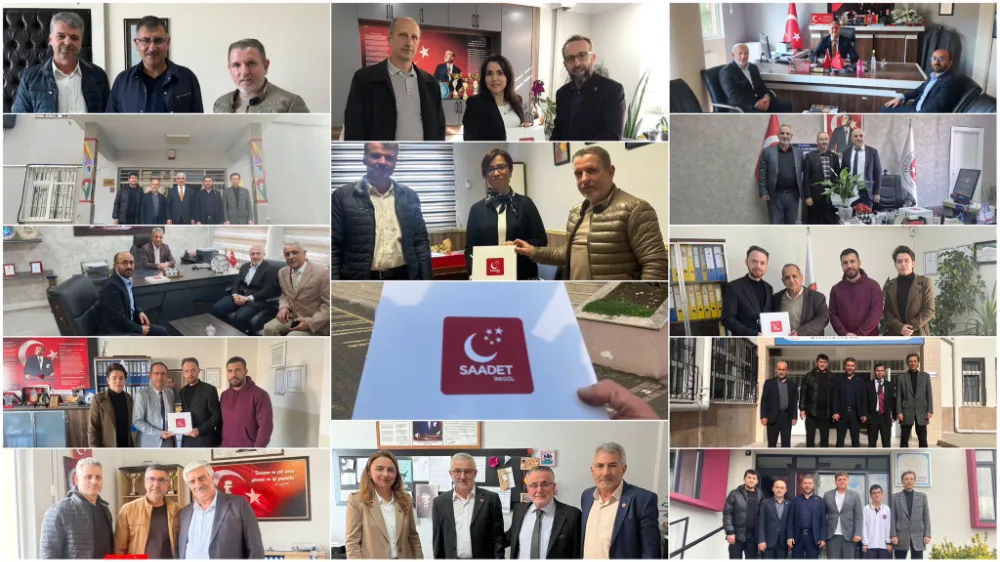 İnegöl Saadet Partisi öğretmenler gününde eğitim kurumlarını ziyaret etti 