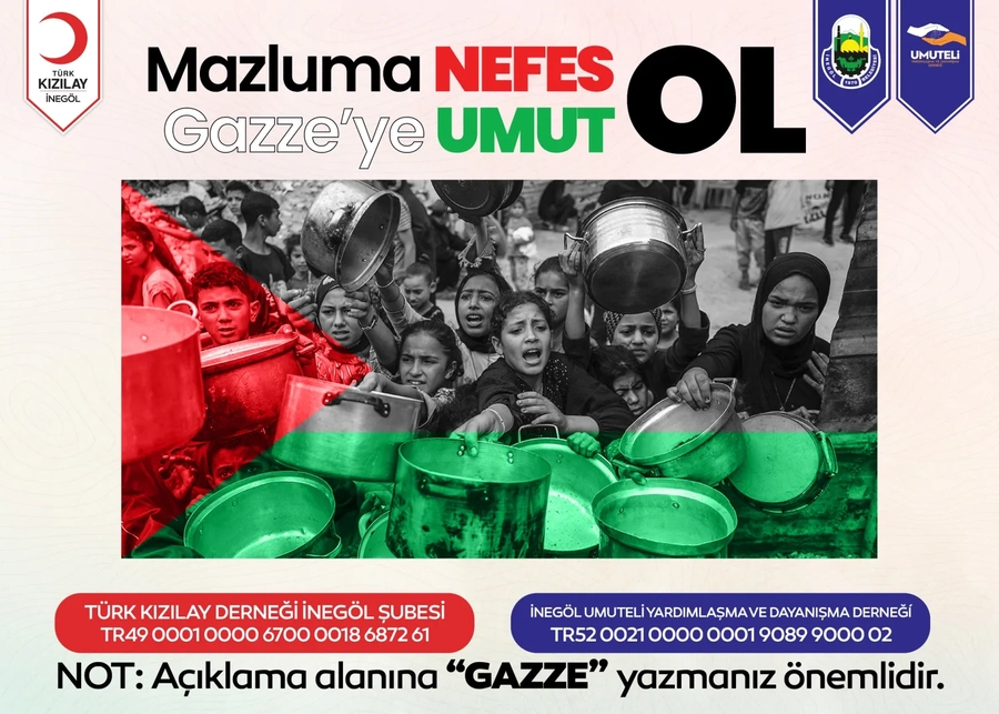 İnegöl Belediyesi’nden Gazze İçin Yardım Kampanyası