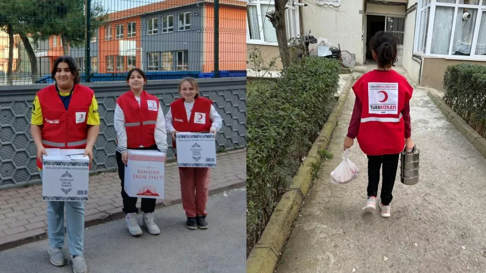 İnegöl’de Öğrenciler Ramazan Yardımlaşmasına Katıldı