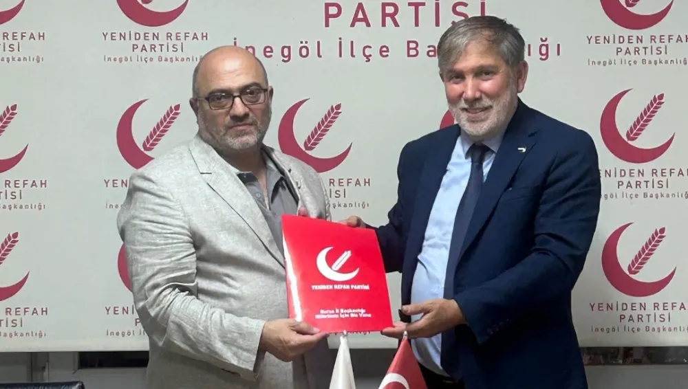 Yeniden Refah Partisi İnegöl İlçe Başkanlığına Celalettin Ergün Atandı