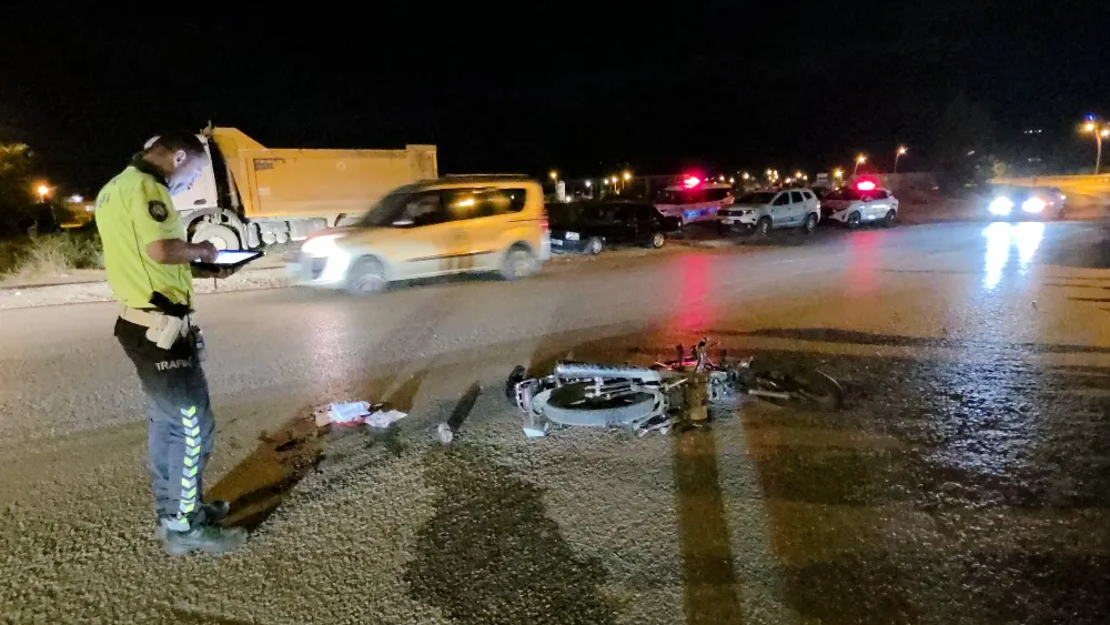 Motosiklet sürücüsü ölümden döndü!