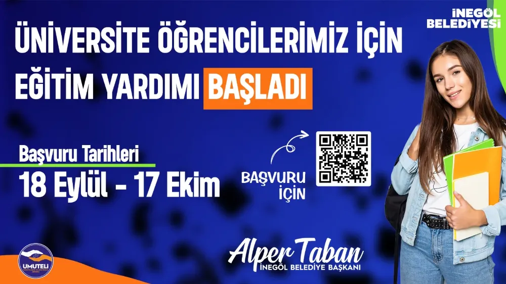 İnegöl Belediyesi’nin Üniversite Öğrencilerine Eğitim Yardımı Başvuruları Başladı