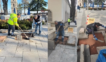 Tarihi Tophane Meydanında tadilat yapıldı!