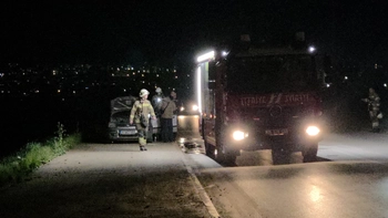 İnegöl’de seyir halindeki otomobil alev aldı!