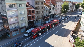 İnegöl’de Metrobüs İçin Test Sürüşü Yapıldı